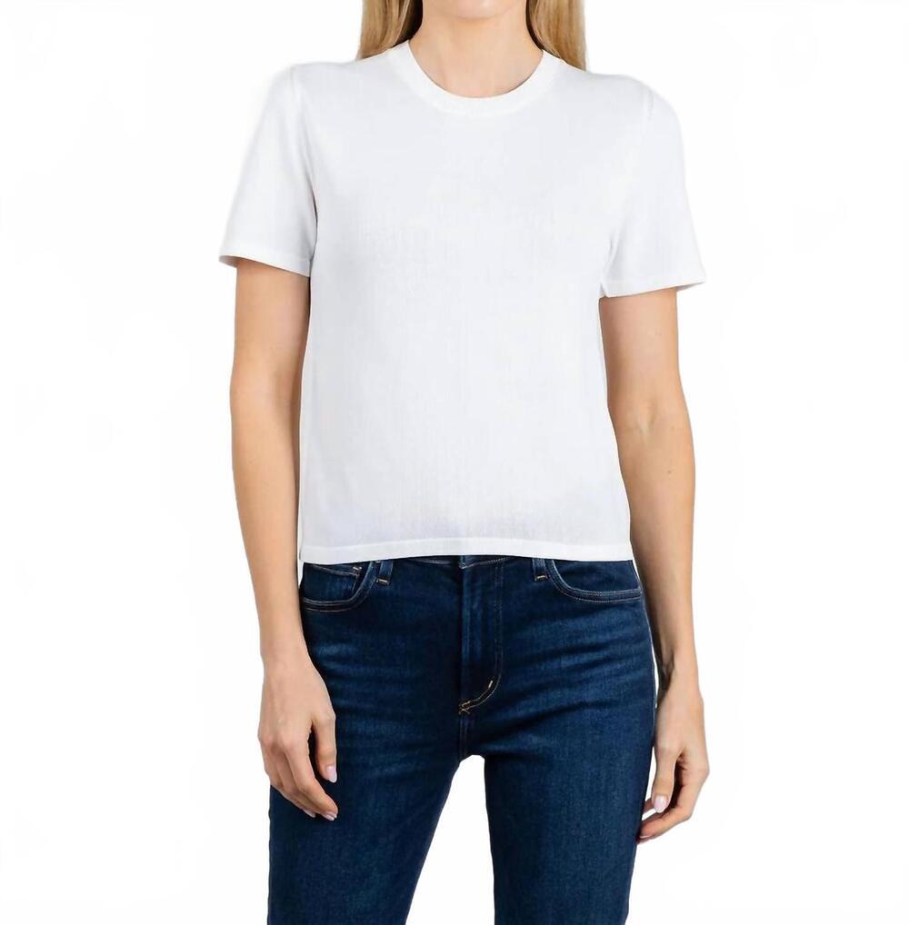 NEW SIMKHAI devon knit tee in white